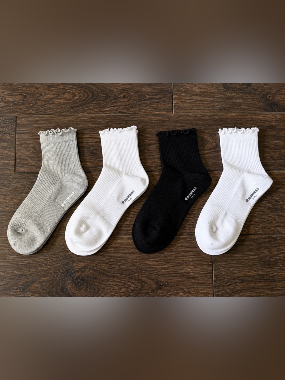 Women's Ruffle Rib Quarter Sock 4-Pack - BNWT